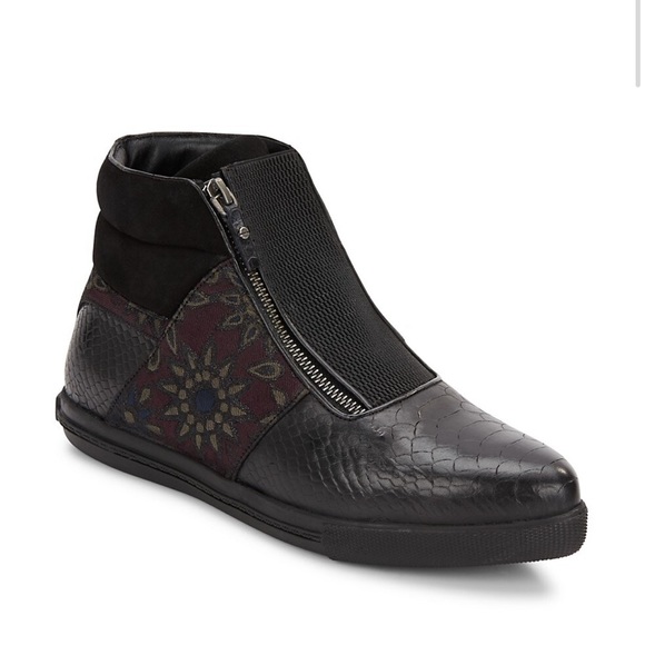 Alice + Olivia Roland Mixed Media High-Top Sneaker - Picture 1 of 11
